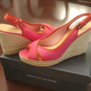 Like new Tommy Hilfiger Espadrilles hot pink 7.5